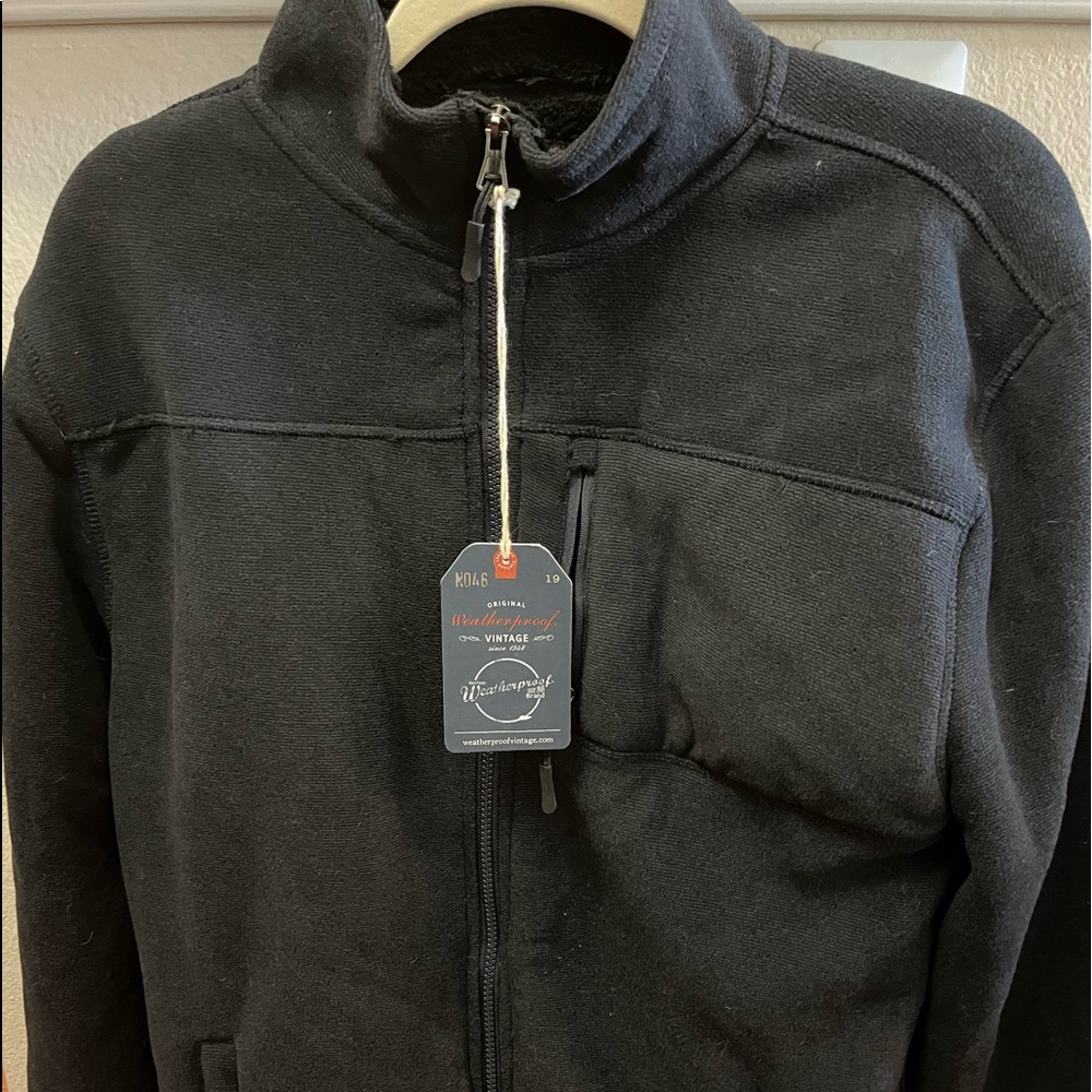 ORIGINAL WEATHERPROOF Fleece Zip-up with warm lining size M